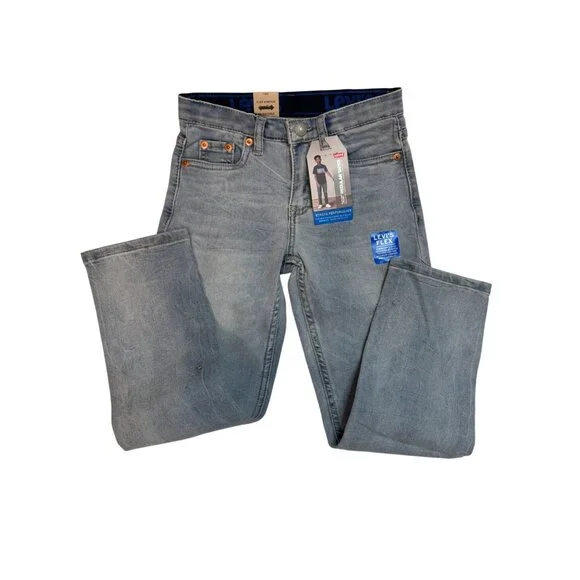 NWT Levis 502 Size 7 Boys Regular 31X30 Taper Fit Jeans 7 Reg Light Wash Denim - Picture 6 of 11